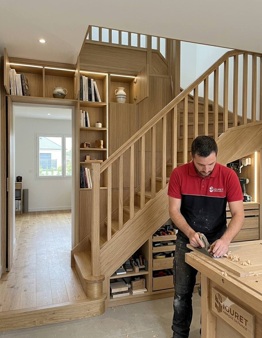 Louis SIGURET sur un chantier